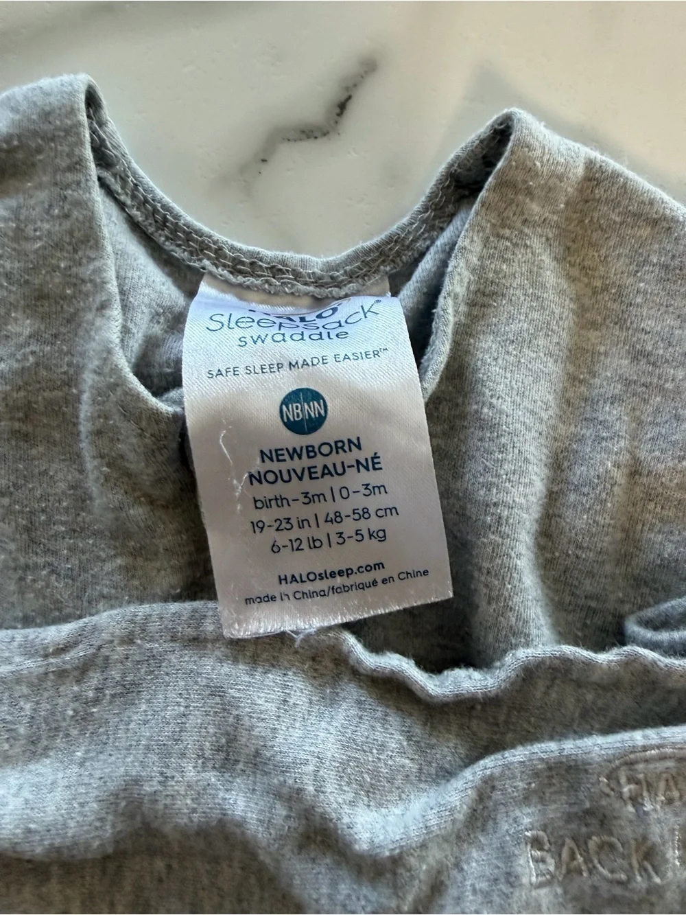 Halo Newborn Sleep Sack Swaddle - Gray Heather